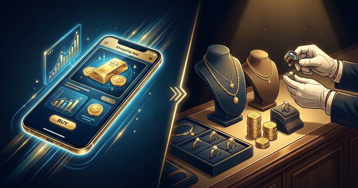 خرید طلای آنلاین یا حضوری؟ مقایسه کامل مزایا و معایب در بازار ایران